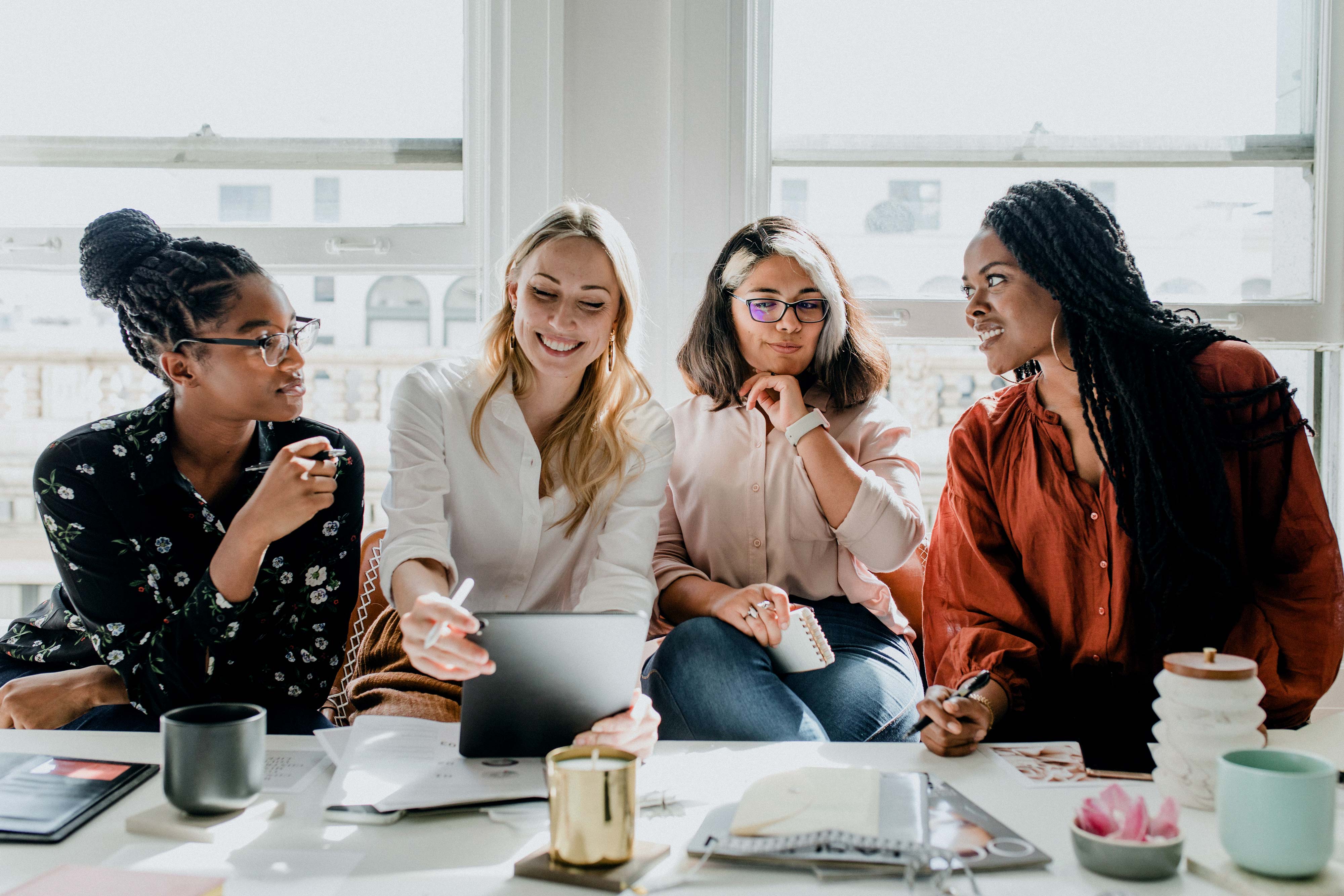 Group of women working